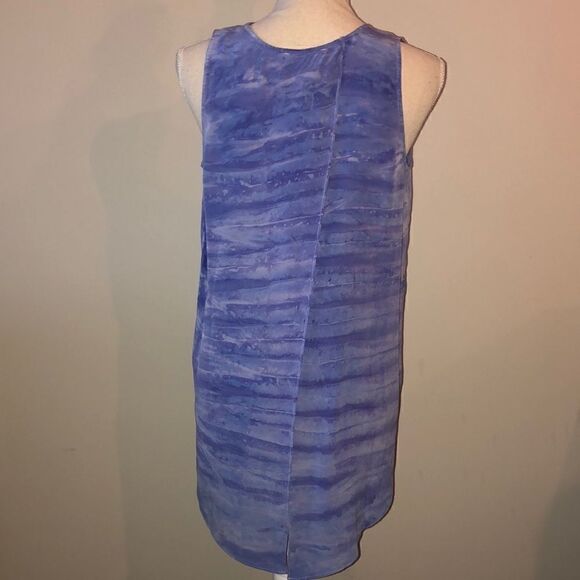 NWT Cynthia Rowley silk tie dye split back tank - Picture 2 of 3